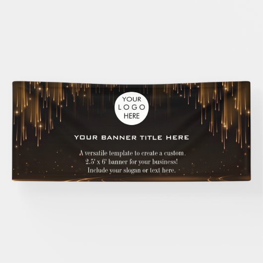 ビジネスロゴミニマリストモダンプロフェッショナルブラック 横断幕 (横)