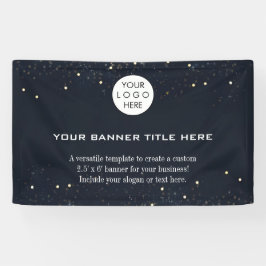 ビジネスロゴミニマリストモダンプロフェッショナルブラック 横断幕