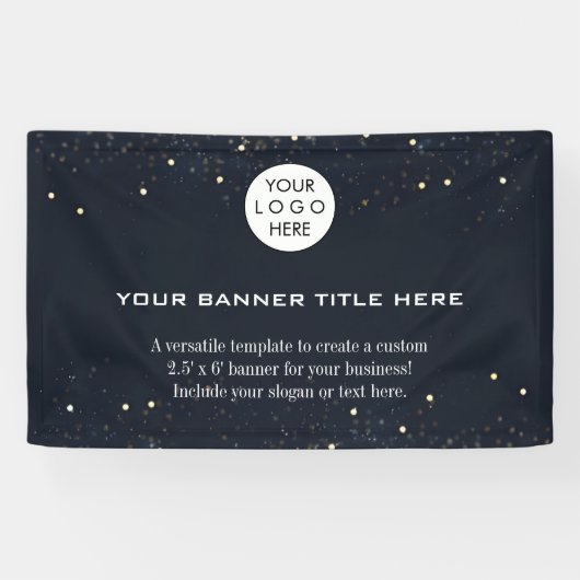 ビジネスロゴミニマリストモダンプロフェッショナルブラック 横断幕 (横)