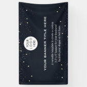 ビジネスロゴミニマリストモダンプロフェッショナルブラック 横断幕 (縦)