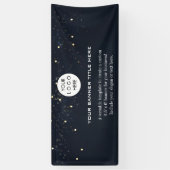 ビジネスロゴミニマリストモダンプロフェッショナルブラック 横断幕 (縦)