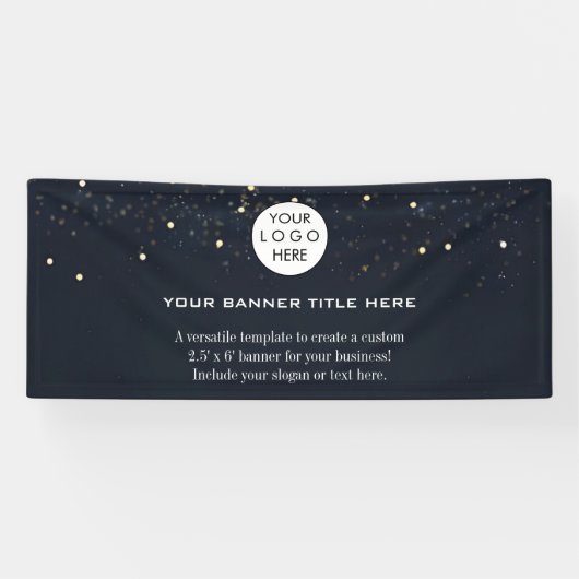 ビジネスロゴミニマリストモダンプロフェッショナルブラック 横断幕 (横)