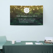 ビジネスロゴミニマリストモダンプロフェッショナル緑 横断幕 (トレードショー)