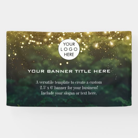 ビジネスロゴミニマリストモダンプロフェッショナル緑 横断幕 (横)