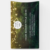 ビジネスロゴミニマリストモダンプロフェッショナル緑 横断幕 (縦)