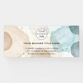 ビジネスロゴミニマリストモダンプロフェッショナル赤面 横断幕