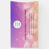 ビジネスロゴミニマリストモダンプロフェッショナル赤面 横断幕 (縦)