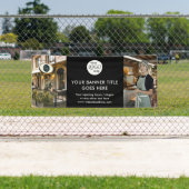 ビジネスロゴミニマルなブラックプロフェッショナル写真 横断幕 (インサイチュ)