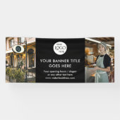 ビジネスロゴミニマルなブラックプロフェッショナル写真 横断幕 (横)