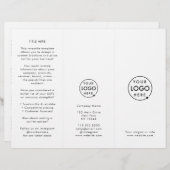 ビジネスロゴミニマルシンプルリストの3折パンフレット (正面/裏面)