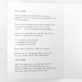 ビジネスロゴミニマルシンプルリストの3折パンフレット 三つ折りカード (内部最初)