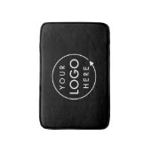 ビジネスロゴミニマルスタイリッシュプロフェッショナルブラック バスマット (正面縦)