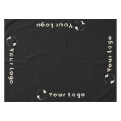 ビジネスロゴミニマルブランドトレードショーブラック テーブルクロス (正面(横))