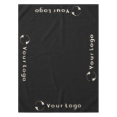 ビジネスロゴミニマルブランドトレードショーブラック テーブルクロス (正面)