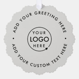ビジネスロゴミニマルプロフェッショナルグレークリスマス オーナメントカード
