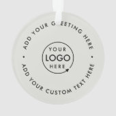 ビジネスロゴミニマルプロフェッショナルグレークリスマス オーナメント (裏面)