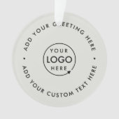 ビジネスロゴミニマルプロフェッショナルグレークリスマス オーナメント (正面)