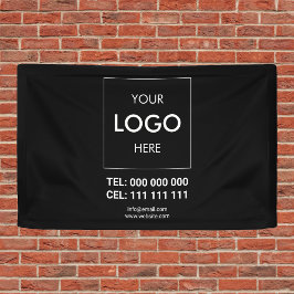 ビジネスロゴミニマルプロフェッショナルブラック 横断幕