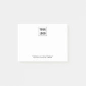 ビジネスロゴミニマルプロフェッショナル白 ポストイット (正面)