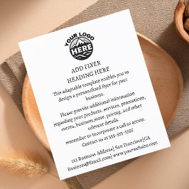 ビジネスロゴミニマルマーケティング白 チラシ