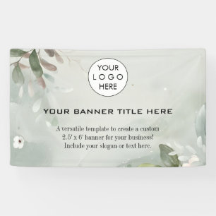 ビジネスロゴミニマルモダンプロフェッショナル海軍 横断幕