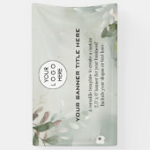 ビジネスロゴミニマルモダンプロフェッショナル海軍 横断幕 (縦)