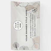 ビジネスロゴミニマルモダンプロフェッショナル海軍 横断幕 (縦)