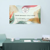 ビジネスロゴミニマルモダンプロフェッショナル海軍 横断幕 (トレードショー)