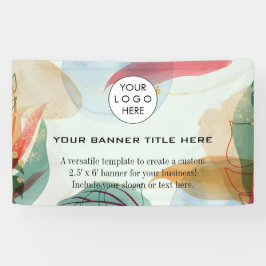 ビジネスロゴミニマルモダンプロフェッショナル海軍 横断幕