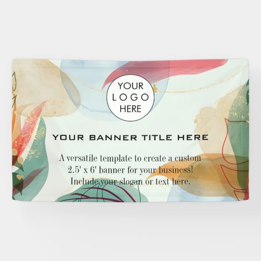 ビジネスロゴミニマルモダンプロフェッショナル海軍 横断幕 (横)