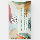 ビジネスロゴミニマルモダンプロフェッショナル海軍 横断幕 (縦)