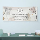 ビジネスロゴミニマルモダンプロフェッショナル海軍 横断幕 (トレードショー)