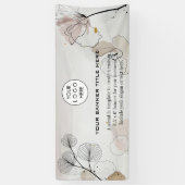 ビジネスロゴミニマルモダンプロフェッショナル海軍 横断幕 (縦)