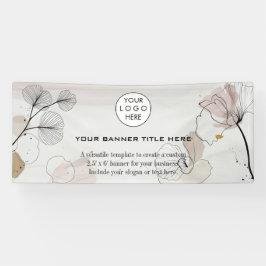 ビジネスロゴミニマルモダンプロフェッショナル海軍 横断幕