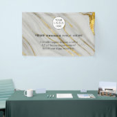 ビジネスロゴミニマルモダンプロフェッショナル白 横断幕 (トレードショー)