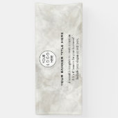 ビジネスロゴミニマルモダンプロフェッショナル白 横断幕 (縦)