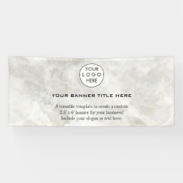 ビジネスロゴミニマルモダンプロフェッショナル白 横断幕