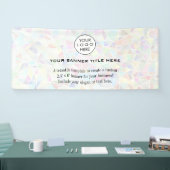 ビジネスロゴミニマルモダンプロフェッショナル白 横断幕 (トレードショー)