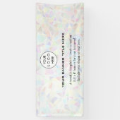 ビジネスロゴミニマルモダンプロフェッショナル白 横断幕 (縦)