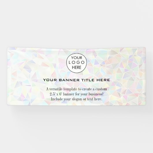 ビジネスロゴミニマルモダンプロフェッショナル白 横断幕 (横)