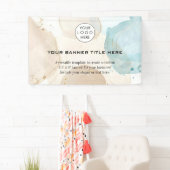 ビジネスロゴミニマルモダンプロフェッショナル白 横断幕 (インサイチュ)