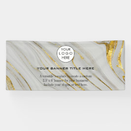 ビジネスロゴミニマルモダンプロフェッショナル白 横断幕