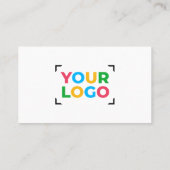 ビジネスロゴミニマル企業プロモーションホワイト ロイヤリティカード (裏面)