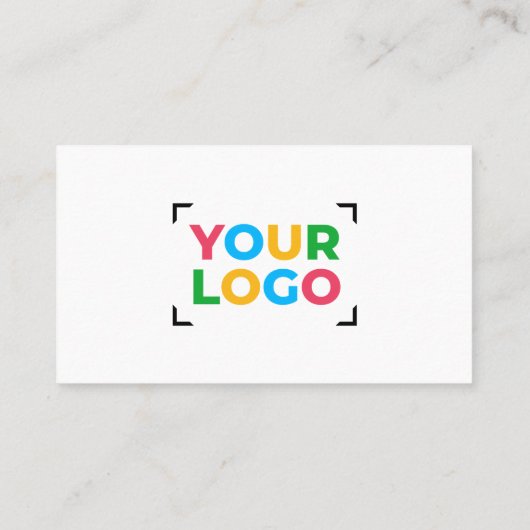 ビジネスロゴミニマル企業プロモーションホワイト ロイヤリティカード (裏面)