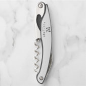 ビジネスロゴミニマル会社ブランドワインボトル ソムリエナイフ (正面)