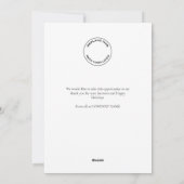 ビジネスロゴメリークリスマスウィンターディアシーンホ シーズンカード (裏面)