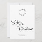 ビジネスロゴメリークリスマスシンプル文字休日 シーズンカード (正面)