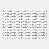 ビジネスロゴメリークリスマススクリプトブラック&ホワイト ラッピングペーパーシート (正面)