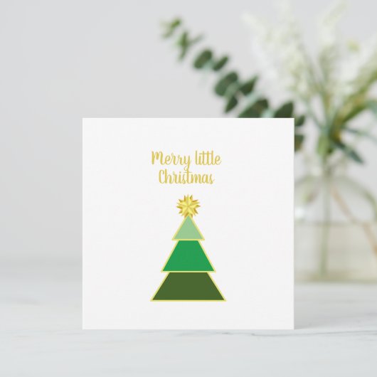 ビジネスロゴメリークリスマスツリーシンプルズススクエア カード (スタンド正面)