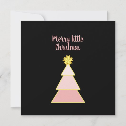ビジネスロゴメリークリスマスピンクシンプルの広場 カード (正面)